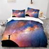 Starry Sky Galaxy Duvet Cover Natural Scenery Bedding Set Microfiber Aurora Comforter Cover King Size For Kids Adult Room Decor