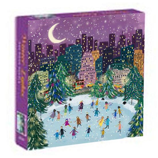 500Pcs/Set Christmas Jigsaw Puzzle Four Seasons Cityscape Animal Puzzle Challenge Game Educational Puzzle Toy Holiday Party Family Activity Decoration