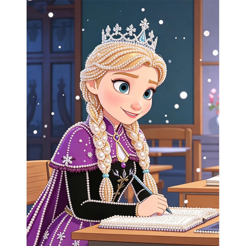 

Disney Pearl Painting Elsa DIY Pearl Painting Gem Art Pearl Dot Painting Picture Crafts Adult Beginner Gifts Home Decor 30x40