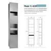 Built-in Stainless Steel 2-in-1 Bathroom Hand Dryer & Recessed Trash Bin