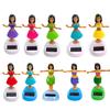 New Solar Swinging Hawaiian Girl Doll Car Creative Ornaments Car Decorations Hulala Girl Swinging Cartoon Car Ornaments Styling