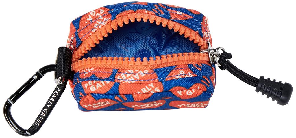 PEARLY GATES Unisex Ball Pouch, Pop Heart Pattern, W90 X H50 X D50 / 053-2184405 111_Blue Base FR