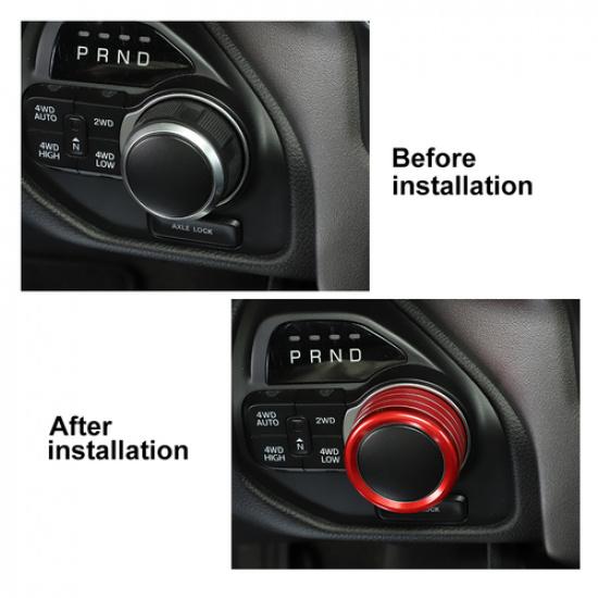 Center Gear Shift Switch Button Knob Trim For Dodge RAM 1500 18+ High Versio Red