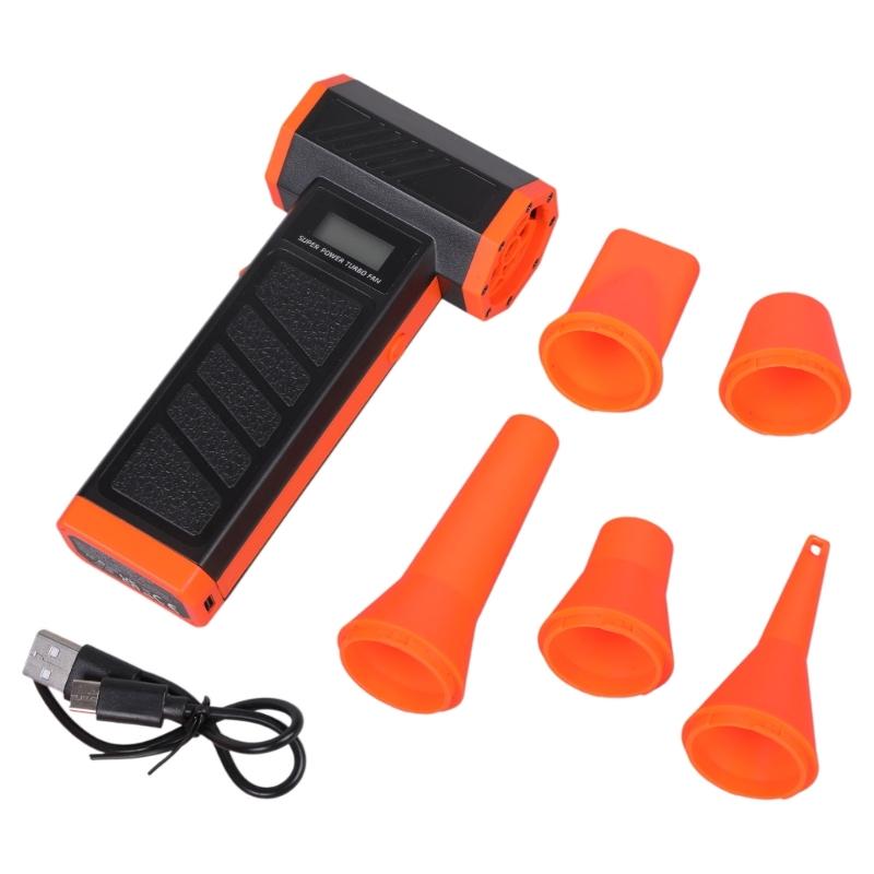 

Электрические воздуходувки 130000 об/мин Мощные беспроводные воздуходувки Регулируемая воздуходувка Перезаряжаемая воздуходувка для пыли для компьютерной клавиатуры оранжевый/чёрный