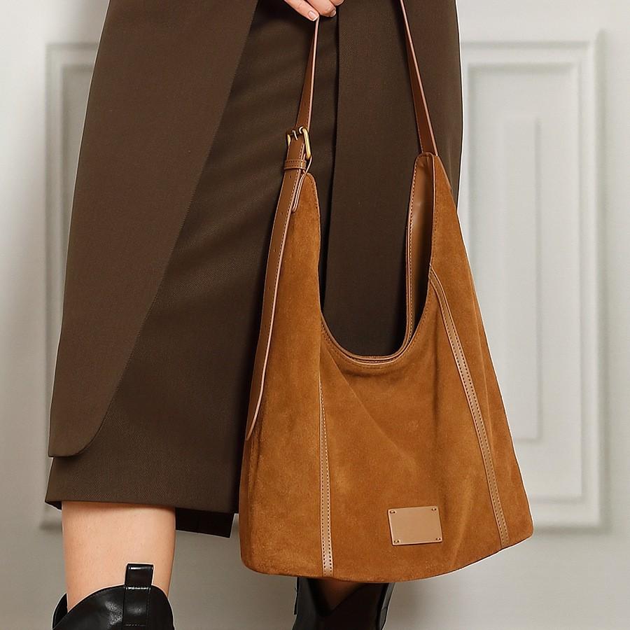 2025 New Matte Leather Women's Bag Retro Trend Commuting Versatile Shoulder Handbag Large Capacity Tote Bag