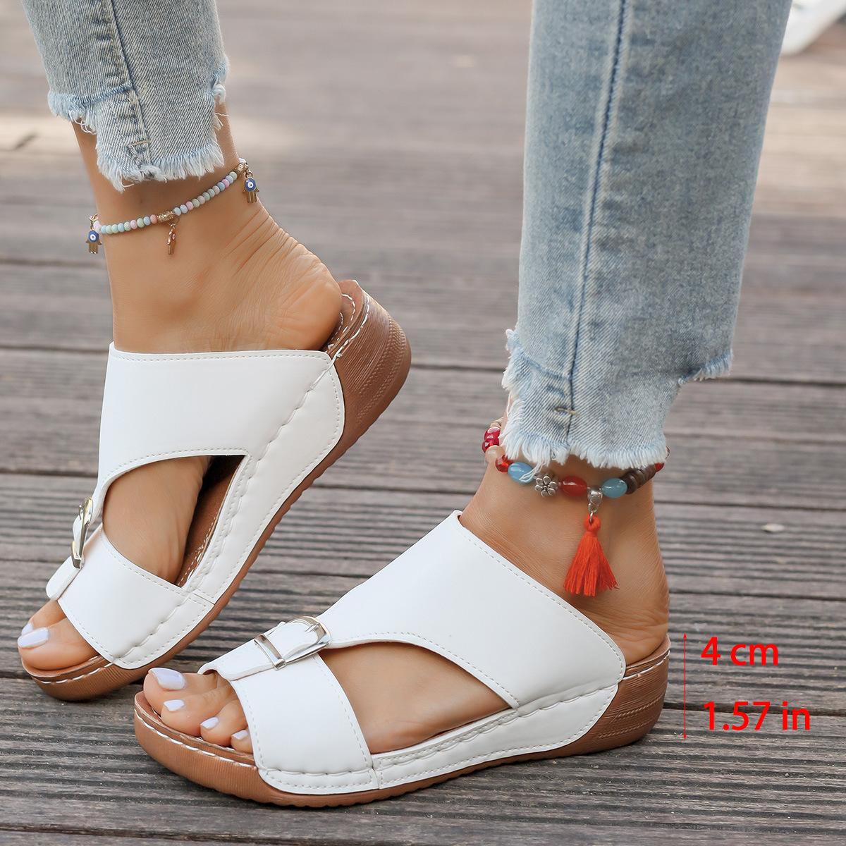 

Модная женская обувь, летние новые женские тапочки, повседневные тапочки на танкетке, удобные туфли без застежек для отдыха на открытом воздухе, Zapatos Mujer 36