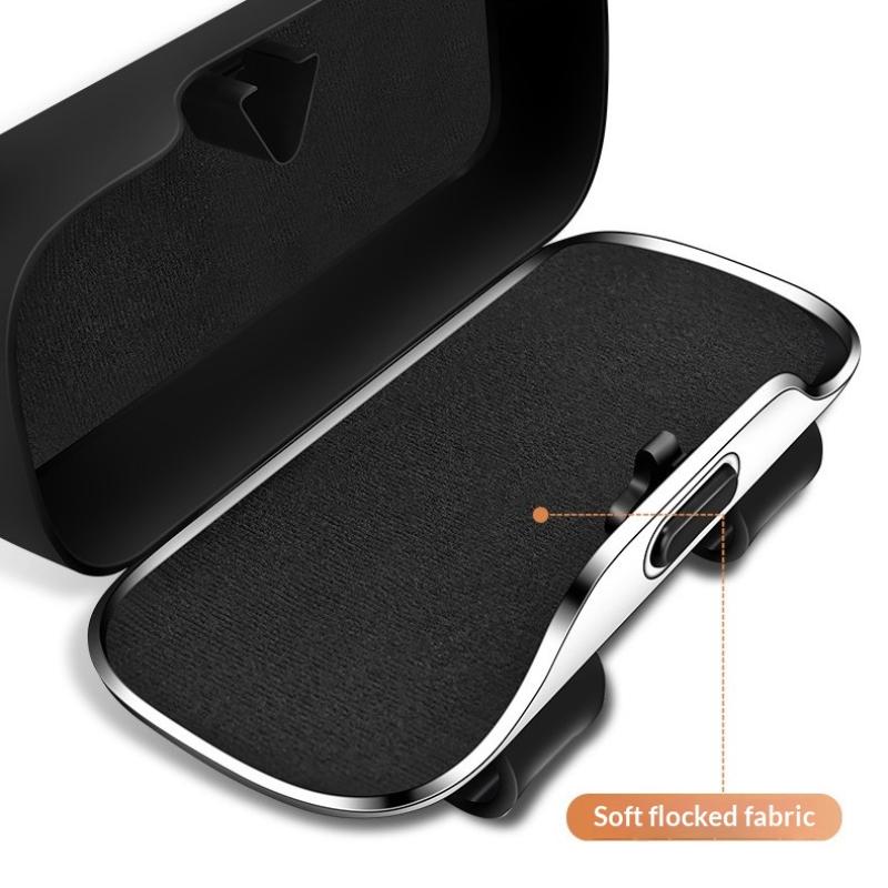 Press Switch Car Glasses Box Sun Visor Glasses Holder Internal Soft Fabric Scratch Resistant Shock-Proof Eyeglasses Storage Case