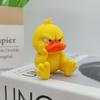 3D Printing Angry Yellow Duck Statue, Angry White Eyed Funny Duck, Humorous Indoor/outdoor Home Decoration and Car Decoration