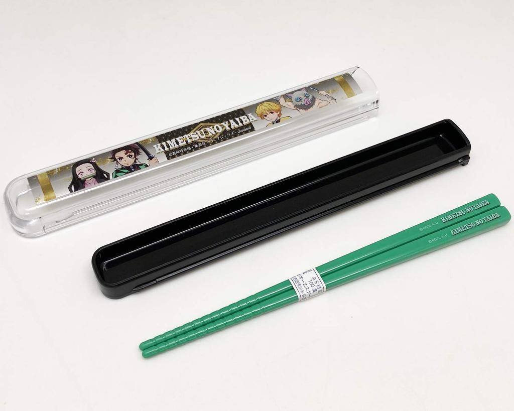OSK Demon Kimetsu no Yaiba Pull Lid Chopsticks Box Set HS Dark Brown Slayer 11,