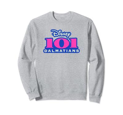 Disney 101 Dalmatians Pink Font Classic Official Movie Logo Sweatshirt