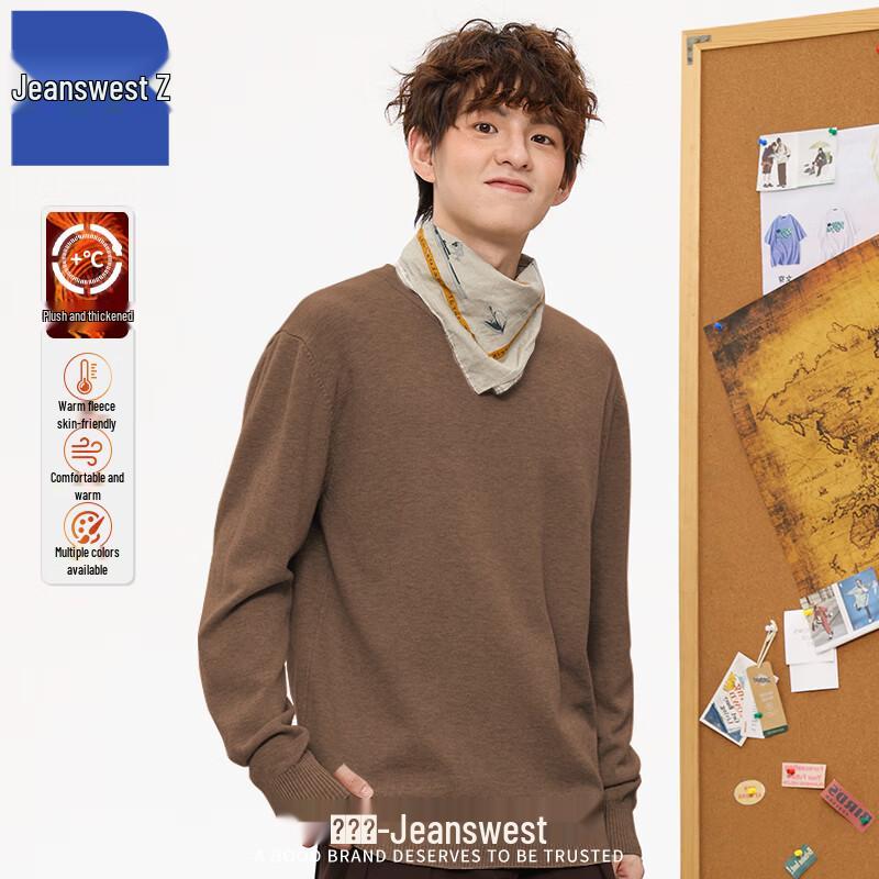 

Jeanswest Men s Fleece Lined Round Neck Sweater L