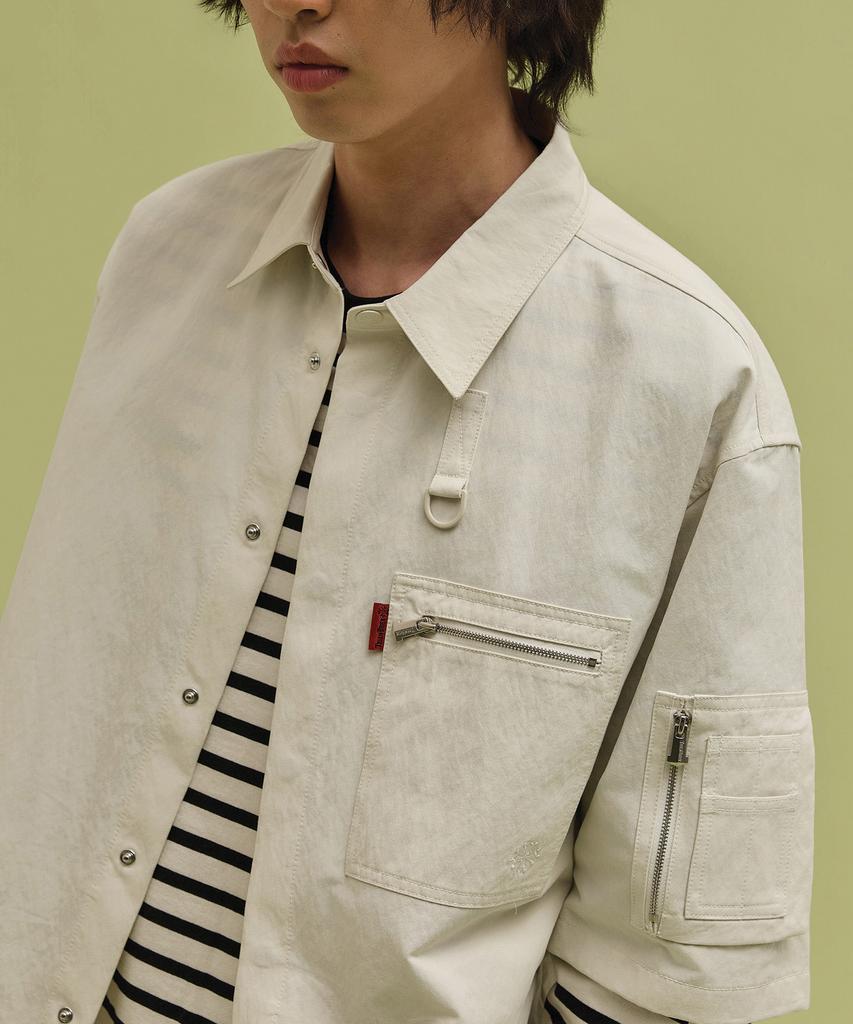 Tullunjeubeulig Tb-No.2 In & Out Short Sleeve Shacket (E5910G3307)