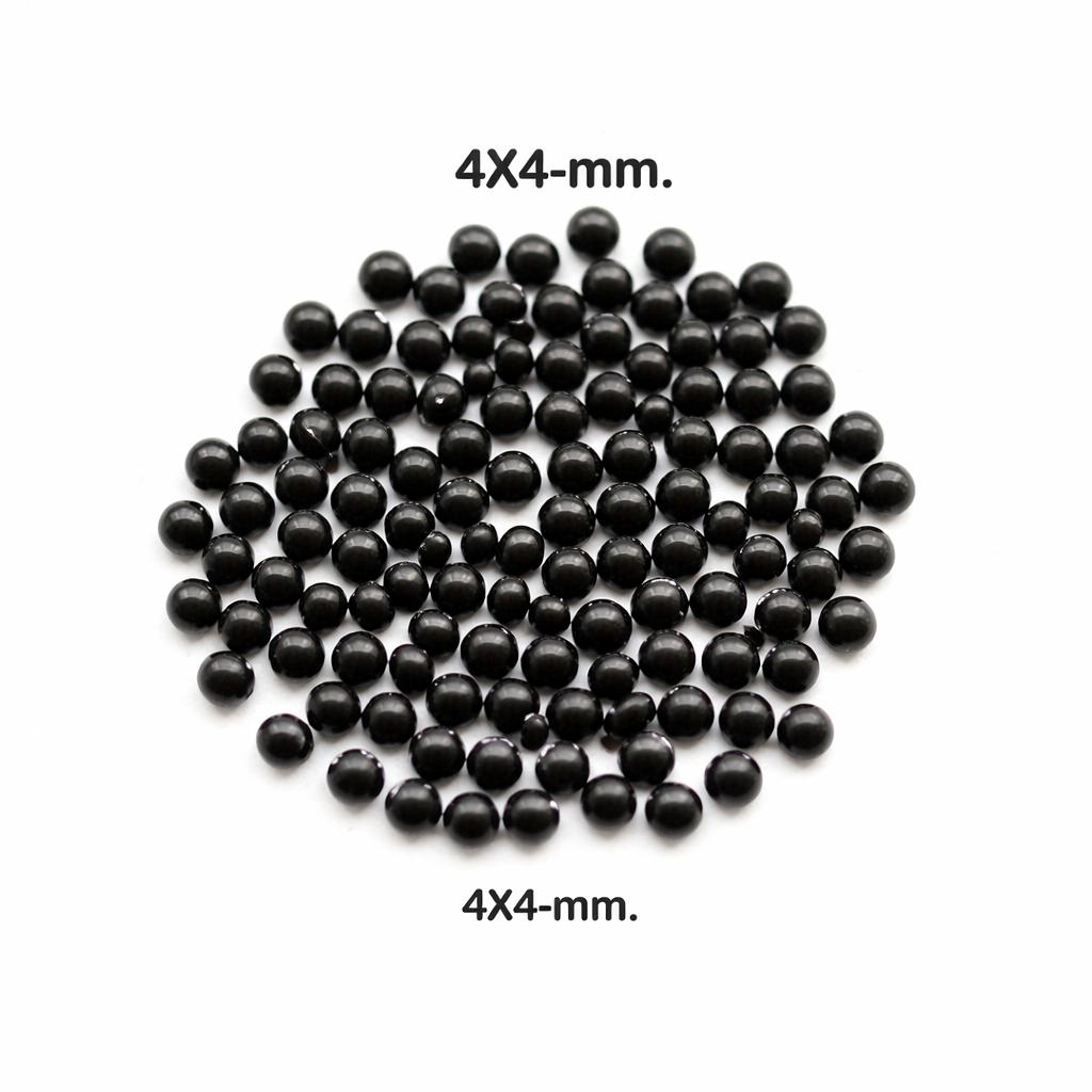 

Black Onyx Round Cabochon – 4x4 mm Smooth Flat Back Gemstone for Jewelry Making 1 Piece чёрный