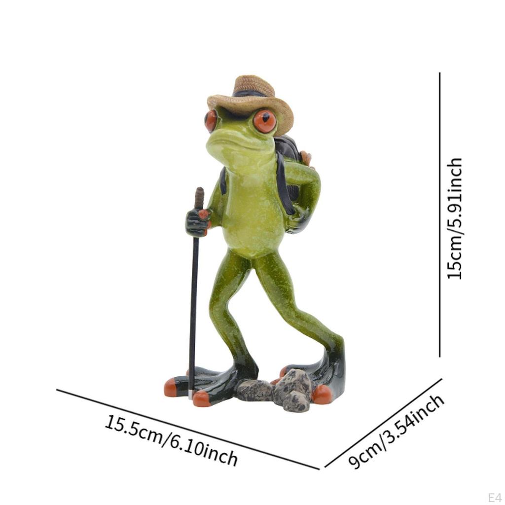 Frog Figurine Resin Art Piece Collectible Decor for Indoor