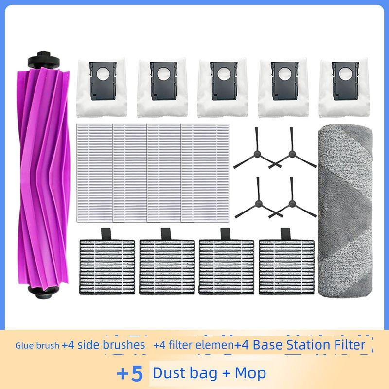 Suitable for Midea W20 W20pro Sweeping Robot Crawler Mop Filter Element Rolling Side Brush Rag Bracket Accessories