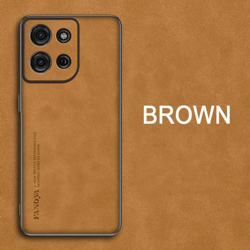 Business pouzdro z ovčí kůže s TPU hranou pro Motorola Edge 70 60 50 40 Neo Pro Ultra Fusion Camera Plný balíček Ochranný kryt proti pádu