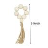 ABBY-12X Beaded Wood Napkin Rings With Table Setting Wedding Party Décor Accessories Napkin Holder Natural Style