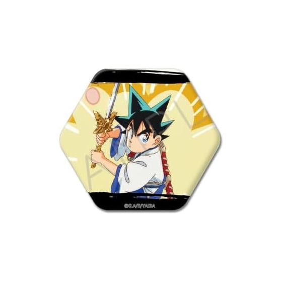 TV Anime Shin Samurai Den YAIBA L Hexagonal Can Badge Design 2