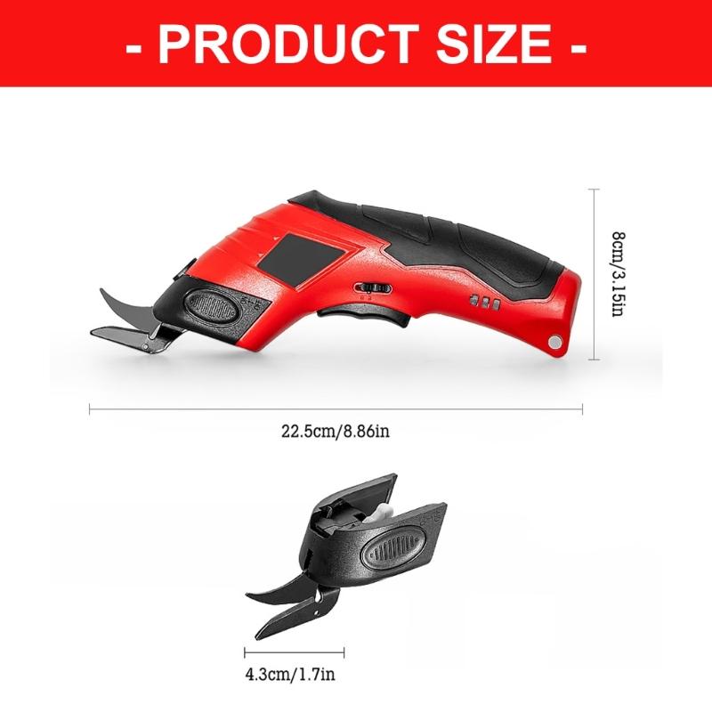 Handheld Cordless Electric Scissors For Fabric Cutting Portable Design With Safety Cover Fabric Trimming Tool