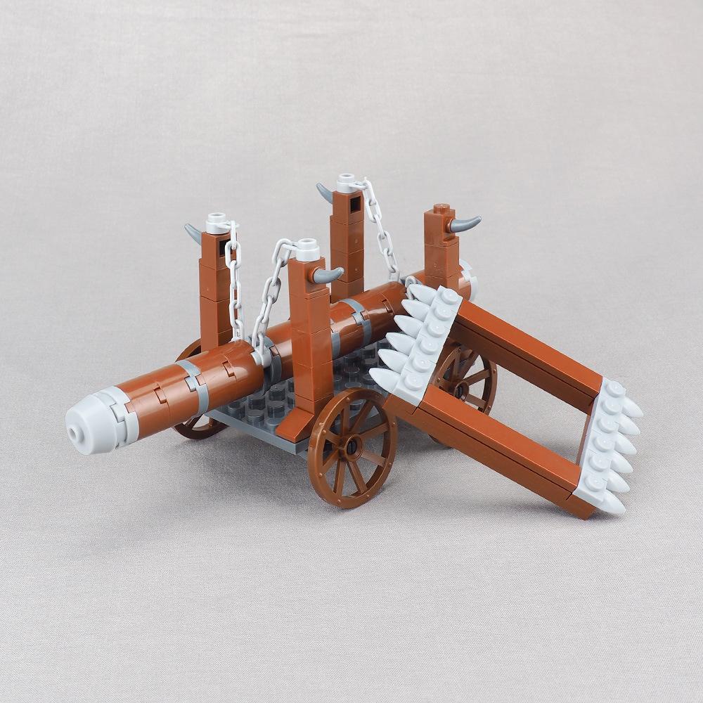 Rome Broken Wooden Cart Building Block Assembly Minifigures Capture Century Model Small Particles Assembly Toys