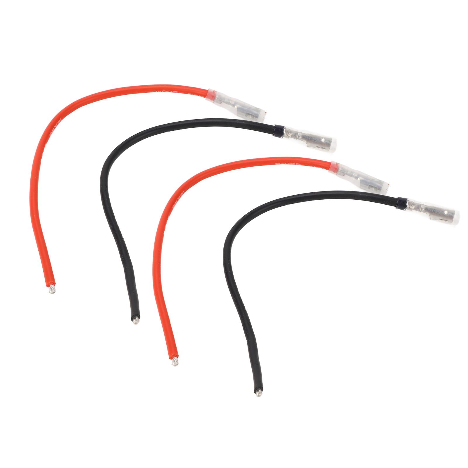 

10PCS RC Brushed Motor Cable Black Red 4mm Banana Connector 16AWG Silicon Wire for Axial Scx10