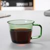 Colored Glass Coffee and Tea Cup with Saucer