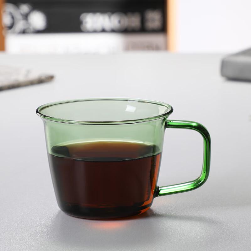 

Colored Glass Coffee and Tea Cup with Saucer