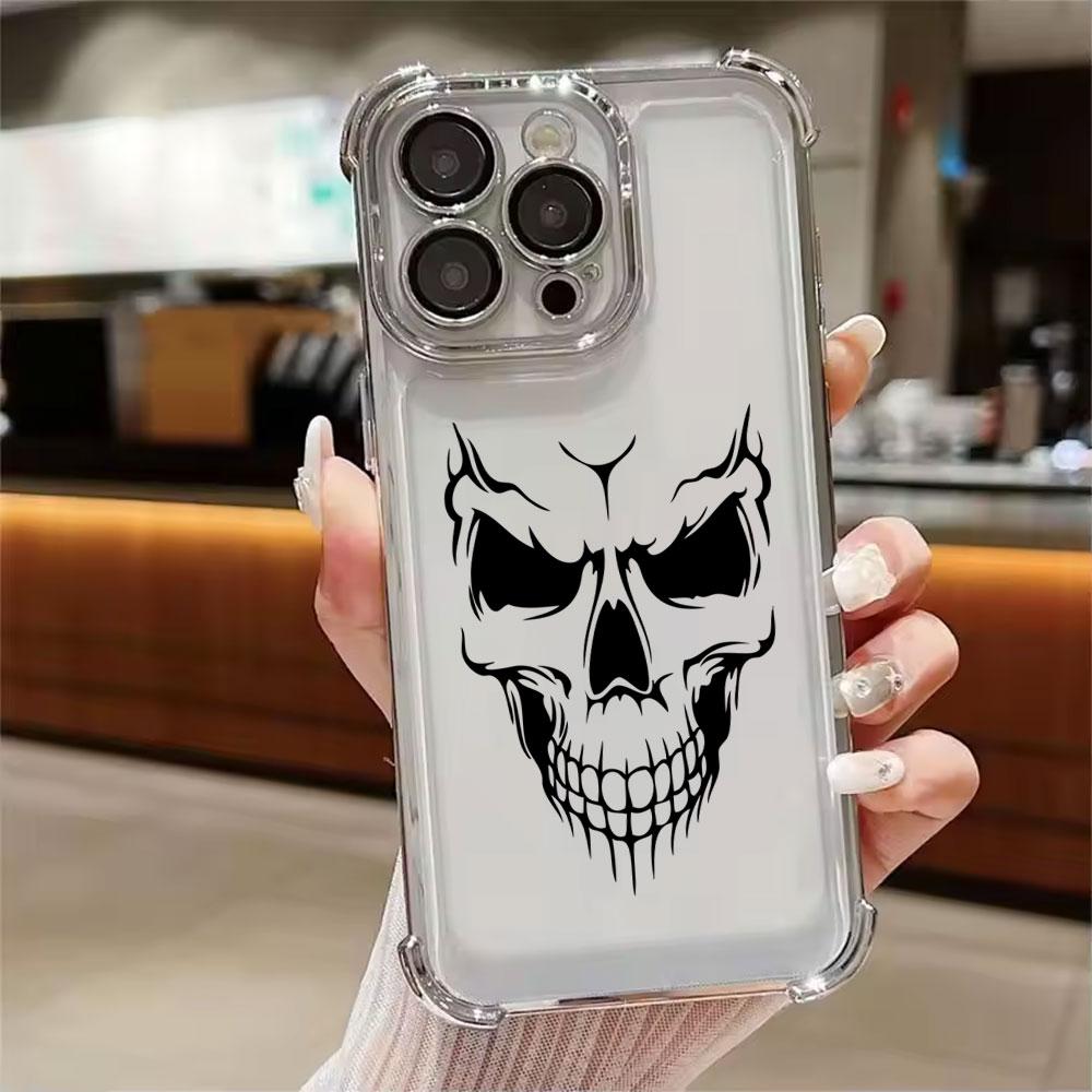 Skull Skeleton Bone Art Phone Case For Xiaomi 15T 14T 13 Pro 15 F8 Ultra Poco X7 F7 Pro 5G X3 X5 X6 F5 M7 Shockproof Clear Cover