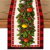 Christmas Linen Table Runner Merry Christmas Decoration For Home 2025 Navidad Noel Kerst Xmas Ornament Happy New Year Gifts 2025