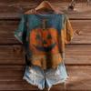 Women's Cute Sweater Knitted Fashion Casual Round-neck Short-sleeved  Cozy Print Top
