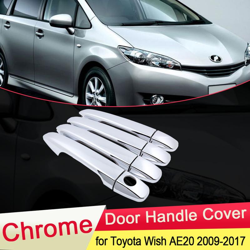 for Toyota  20 AE20 2010 2011 2012 2013 2014 2015 2016 2017 Chrome Door Handle Cover Catch Trim Set Car Styling Accessories