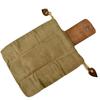 Leather and Canvas Bushcraft Bag Collapsible Waxed Canvas Foraging Pouch for Hiking