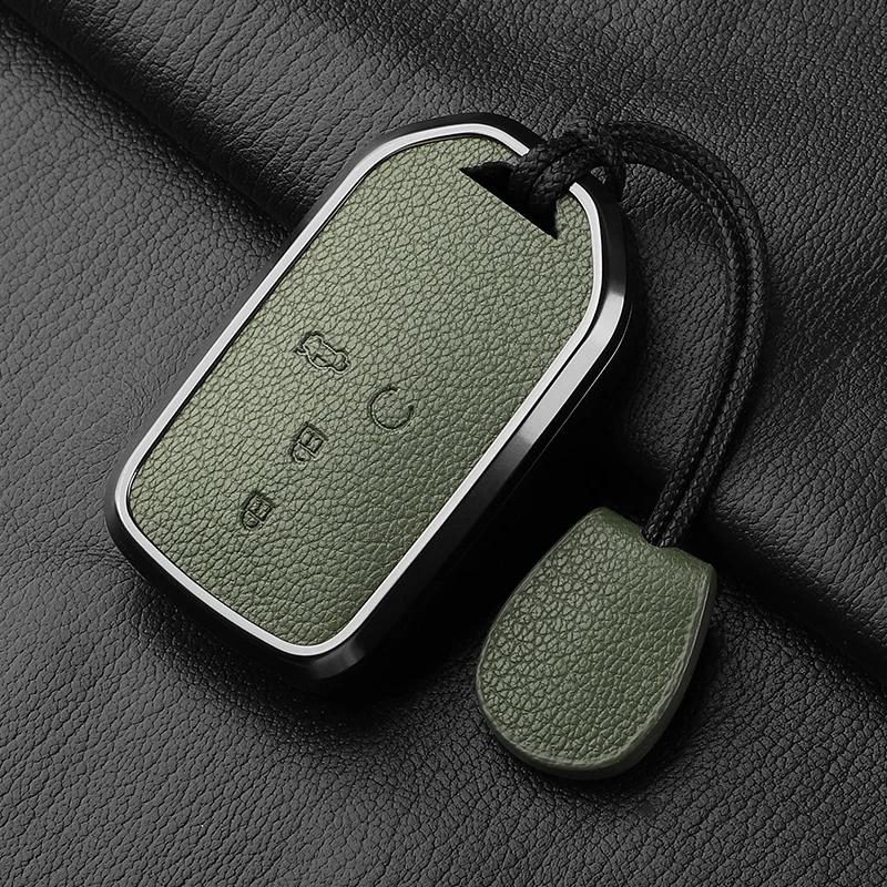 Metal And Leather Car Key Case Cover For Honda Crv Cr-V Fit Civic Accord Hr-V Hrv City Odyssey Xr-V Car Key Case Protect Fob