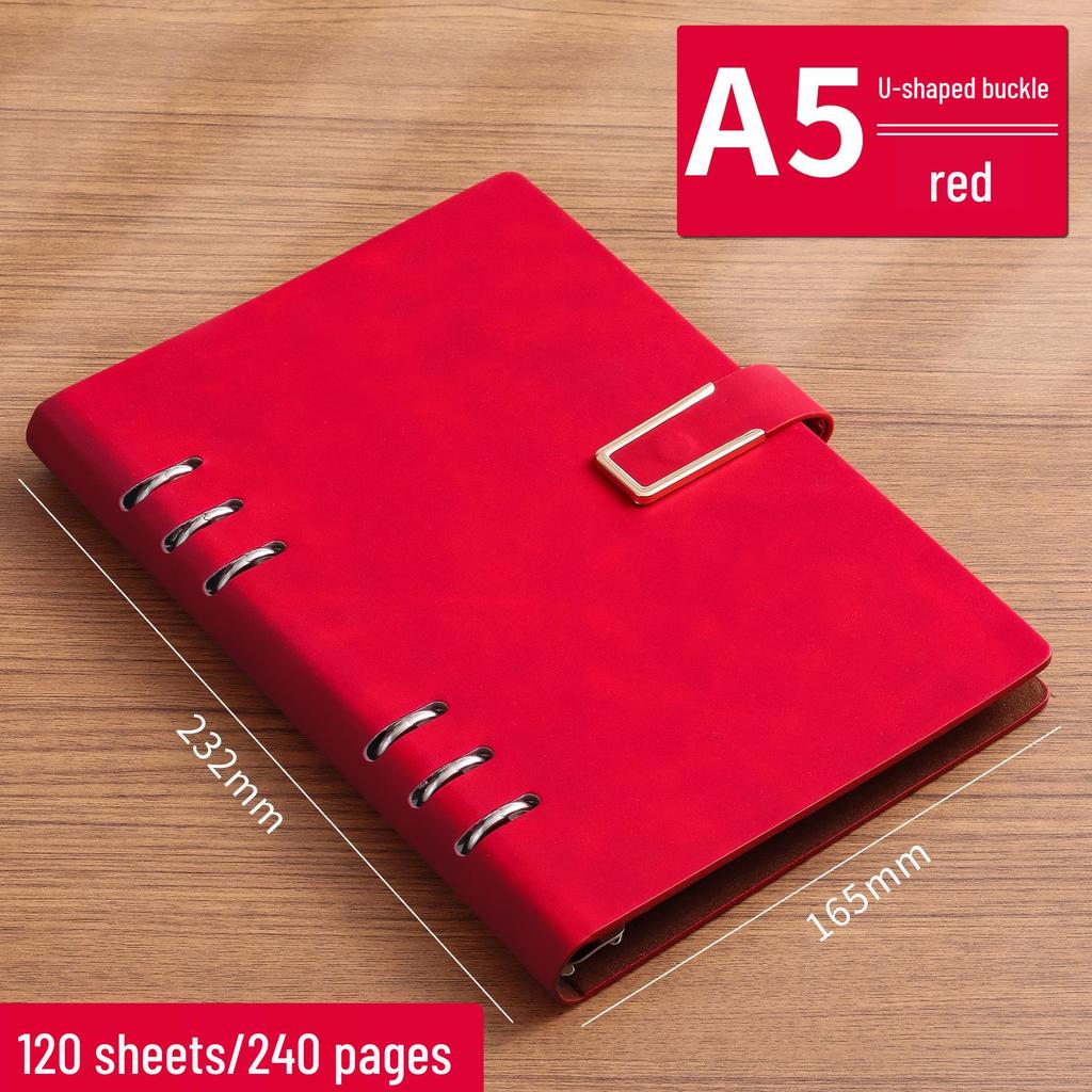 Anpassbares A5/B5 Loseblatt-Notizbuch mit herausnehmbaren Seiten und Logodruck für den Geschäfts-/Bürogebrauch