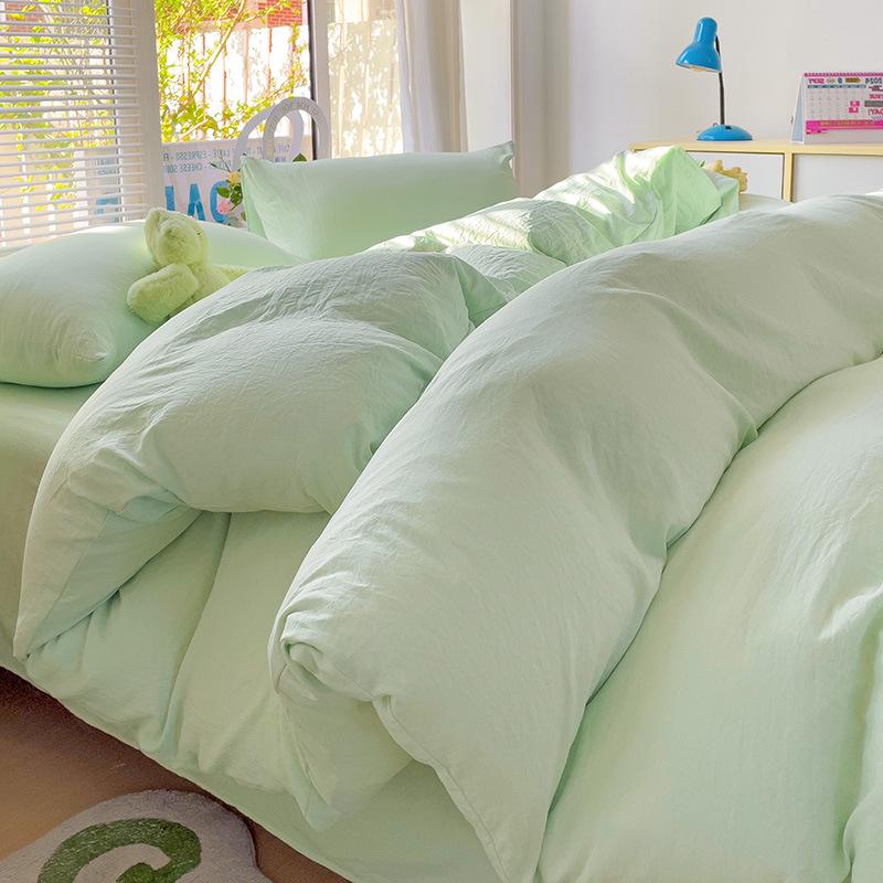 2025 All-Season Home Textile Bedding Set: Bed Sheet, Duvet Cover, Quilt Cover for Student Dorms - 3-Piece Set
