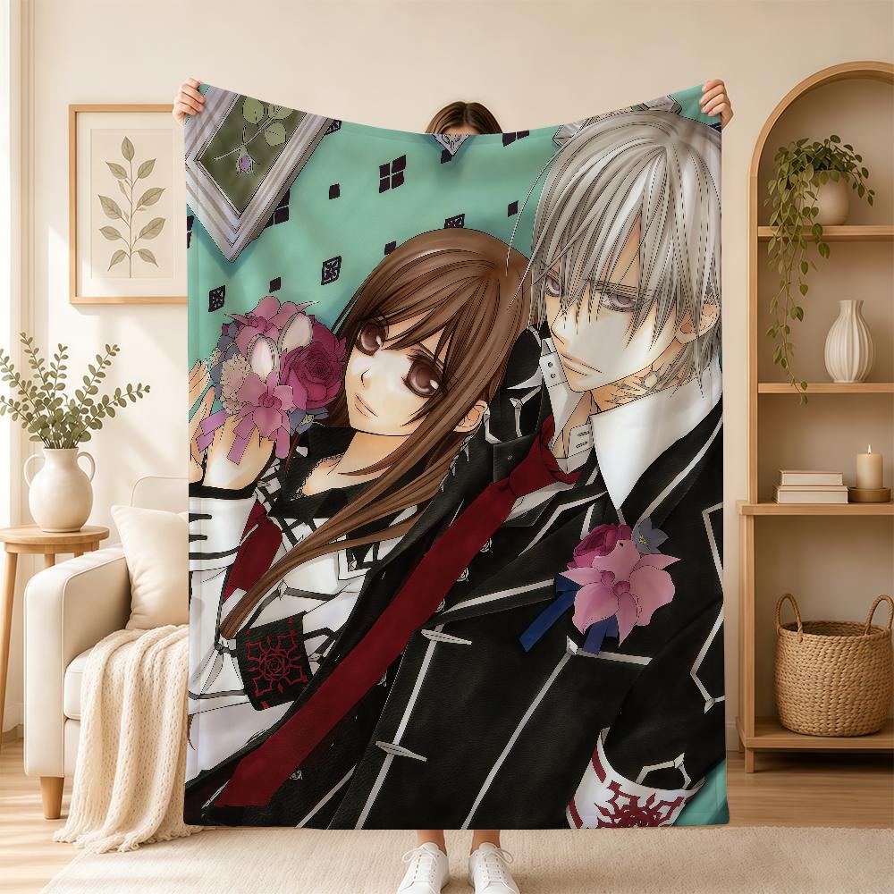 Anime Vampire Knight Blanket For Soft Warm Knee For Bedroom Living Room Bed Sofa Camping Picnic Office Gift