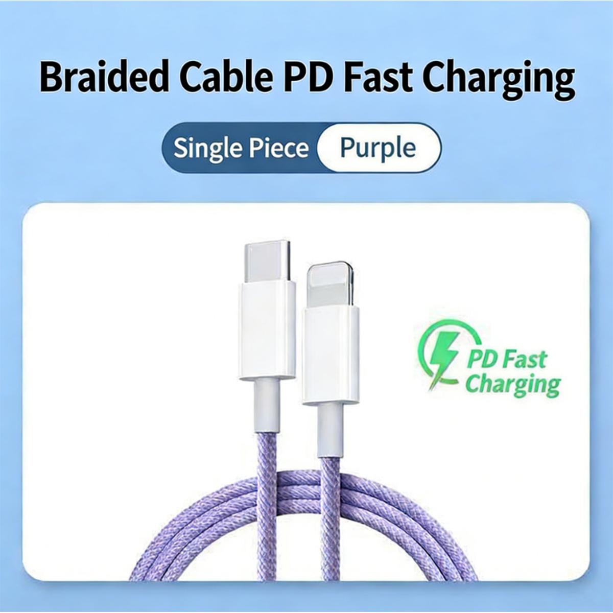 

Быстрая зарядка устройств Apple с помощью этого кабеля PD мощностью 20 Вт, совместимого с iPhone 14, 13, 11 Pro, 12, 8 Plus и XR. PD 30W Fast Charge,2m