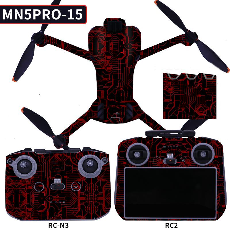 Decorative Sticker Kit for DJI Mini 5 Pro Waterproof Anti-Scratch Skin for Drone, Controller & Battery Manager