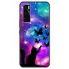 For Vivo V20 SE Case V20SE Silicone Cat Painted Soft Black Cover for VivoV20 V20SE V2022 V2023 Cover TPU Coque Protective Capa