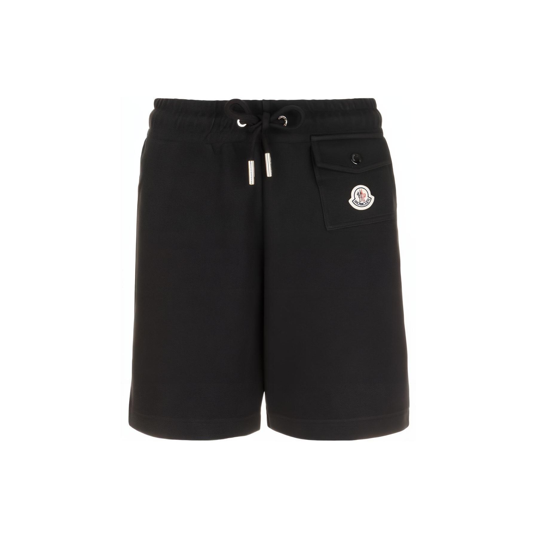 Shorts décontractés à cordon avec logo monochrome Moncler pour femme Noir I10938H00001899V9999 M black