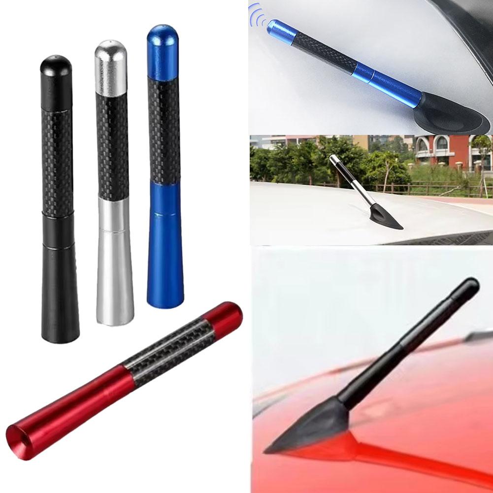 Antenna Radio Corta Universale per Auto 3cm/5cm/12cm Antenna per Tetto Auto in Fibra di Carbonio Antenna Radio Aerea Ricevitore FM/AM Antenne Metalliche