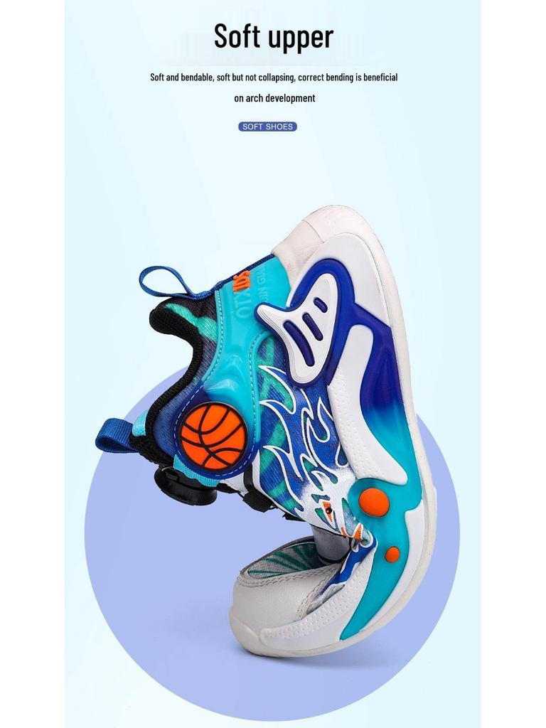 Boys' Autumn 2025 Mesh Non-slip Basketball Shoes - Mid to Big Kids