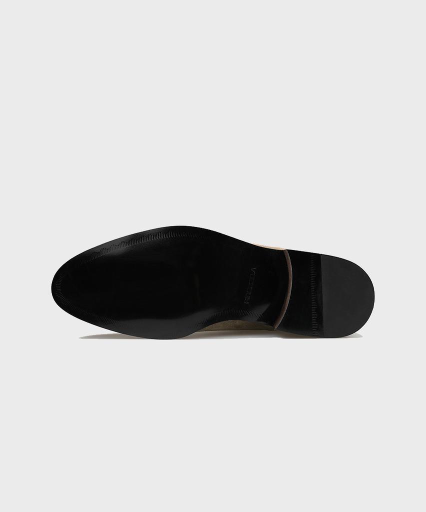 Firenze Atelier Slimline Black Sole Suede Chelsea Boots 3332-Qs [Ash Beige]