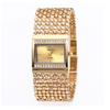 Modische Damen-Quarz-Armbanduhr mit Strasssteinen und Stahlarmband