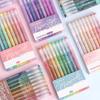 9pcs/set Multi-Color Pen Large-Capacity Color Handbook Pen Set Morandi Color Student Marker Pen Art Mark Gel Ink Pen Stationery