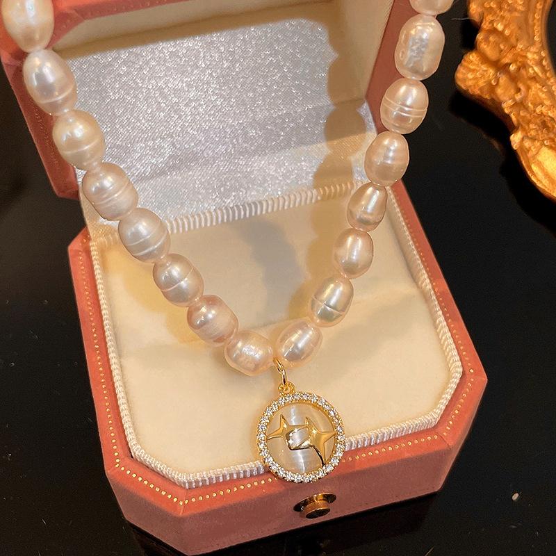 Baroque Freshwater Pearl Heart Butterfly Choker – Elegant Fashion Jewelry