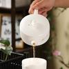 Théière en porcelaine blanche de jade de suif céramique grande capacité pot individuel fait main pot à grande ouverture Hanwa service à thé Kung Fu