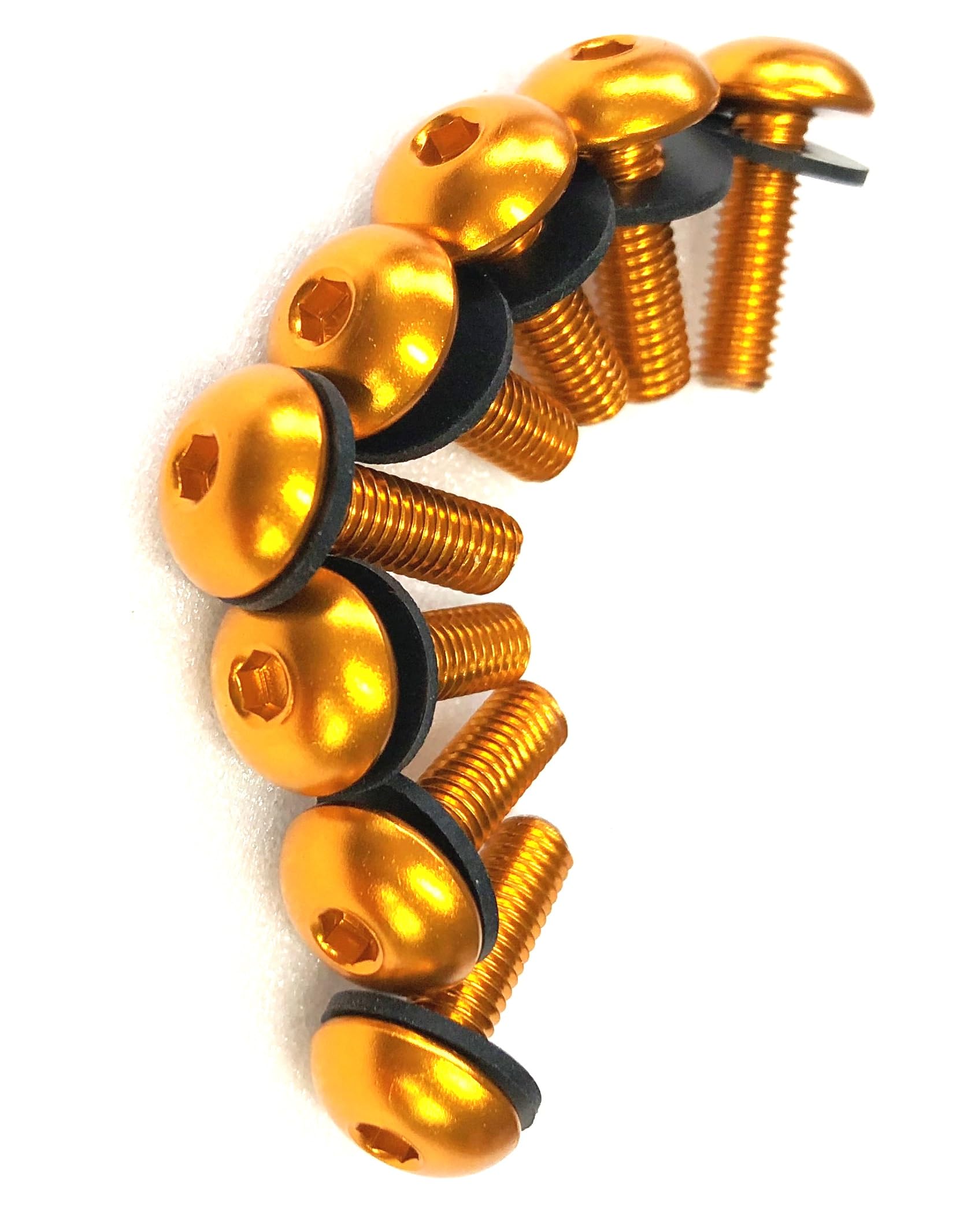 

DURA-BOLT DBS055G Screen Bolt Kit, M5x16mm, For 8 Holes (Speed Washer Type Cars), Aluminum, Gold, 8 Pieces M5x16mm золотой