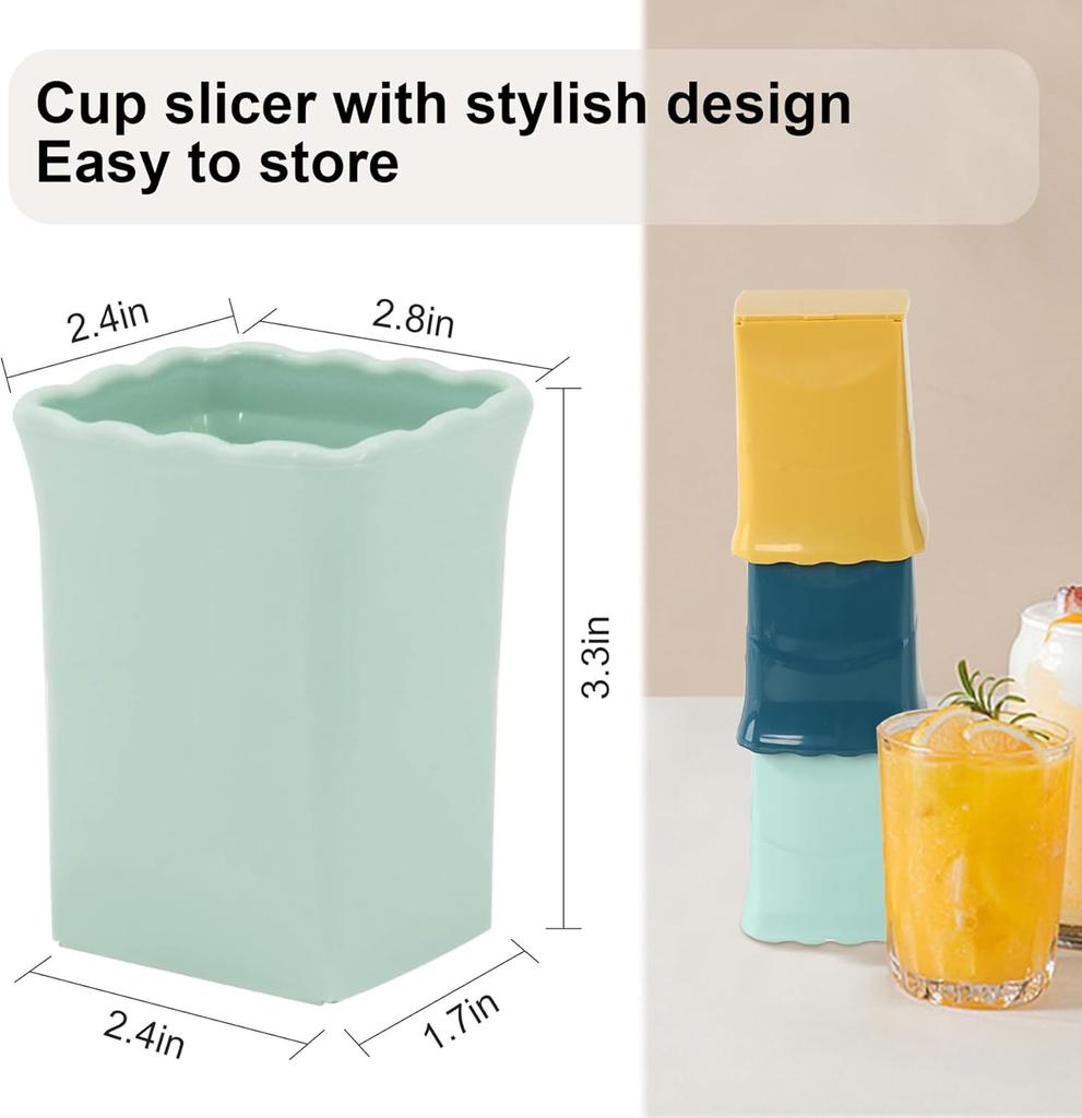 Premium Kitchen Slicer Set for Eggs & Strawberries - 2025 New Stainless Steel Multi-Cup Cutter for Quick Salad Making