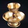 Buddhist Guardian Protecting Dharma Cup Handicraft Embossed Bronze Tibetan Tribute Buddhism Plate Home Gift Indoor Decorative